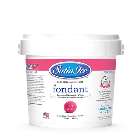 PINK ROLLED FONDANT VANILLA 2.5KG (#58437)