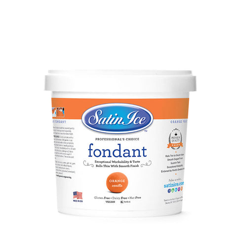 ORANGE ROLLED FONDANT VANILLA 1KG (#58440)