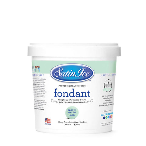 PASTEL GREEN FONDANT VANILLA 0.91KG (#58444)