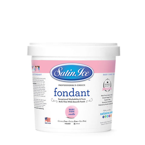 BABY PINK ROLLED FONDANT VANILLA 0.91KG (#58448)