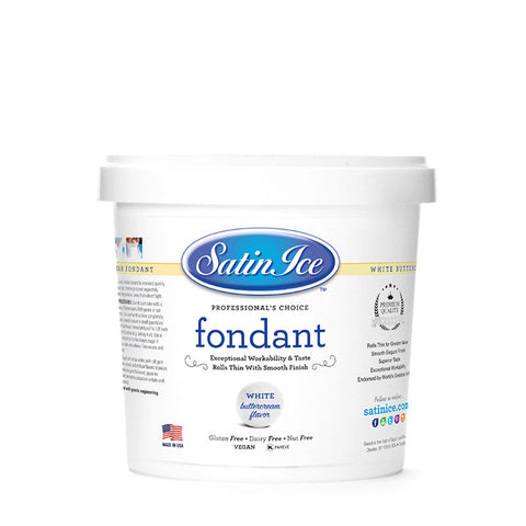 WHITE BUTTERCREAM ROLLED FONDANT 1KG (#58458)