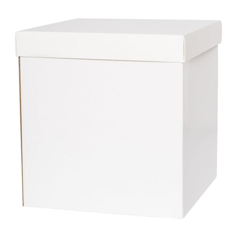 HIGH CAKE BOX PLAIN WHITE 13X13X14" 1PC (#58694)