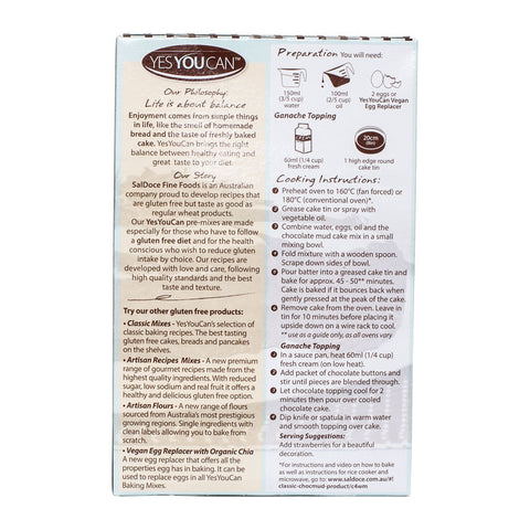 GLUTEN FREE CHOCOLATE MUD CAKE MIX 550G (#58974)