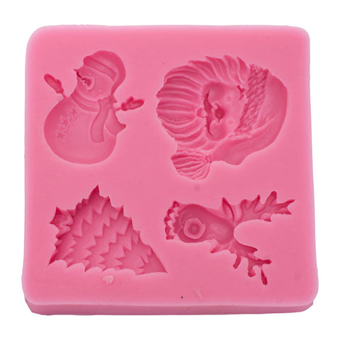 SILICONE MOULD 4 X'MAS DECOR (#58997)