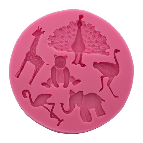 SILICONE MOULD 6 ANIMALS (#59150)