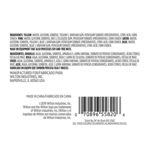 ICING COLOUR GEL SET 4BOT 601-5582 (#59915)