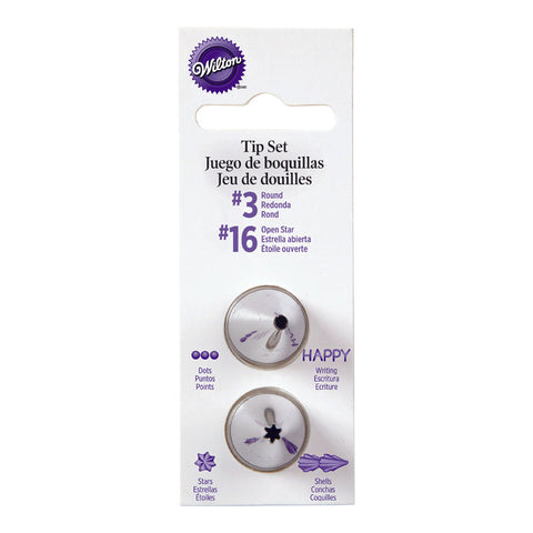 PIPING TIP SET ROUND & STAR CARDED (#59980)