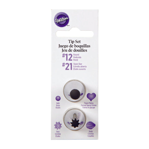 PIPING TIP SET ROUND & STAR CARDED (#59982)