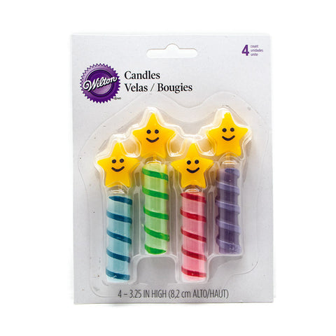CHUNKY STAR CANDLE 4PCS 2811-6325 (#60001)