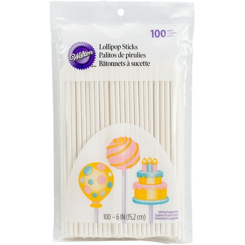 LOLLIPOP STICK PAPER 6" 1912-1002 100PC (#60006)