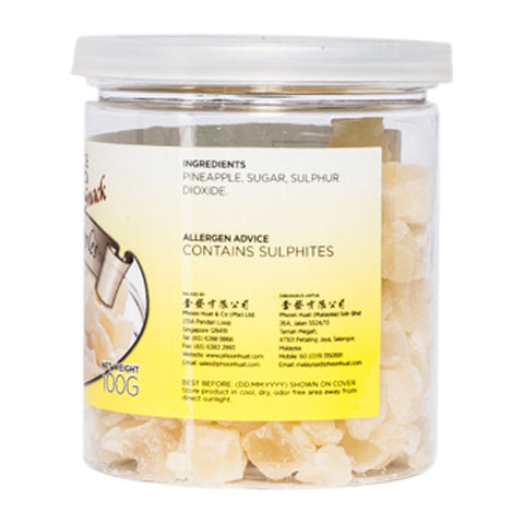 DRIED PINEAPPLE DICED 100G (#60255)