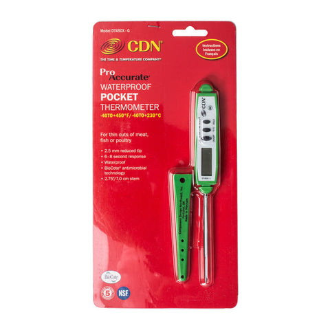 WATERPROOF POCKET THERMOMETER (-40°C+230°C) (#60329)