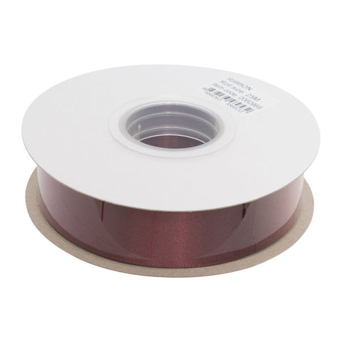 RIBBON SATIN BURGUNDY 25MMX25M (#60969)