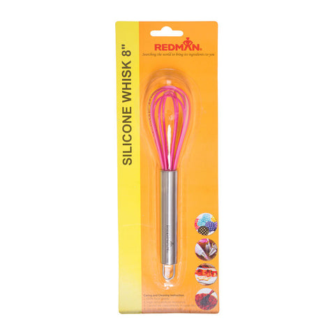 SILICONE WHISK 8 INCH PINK (#61256)