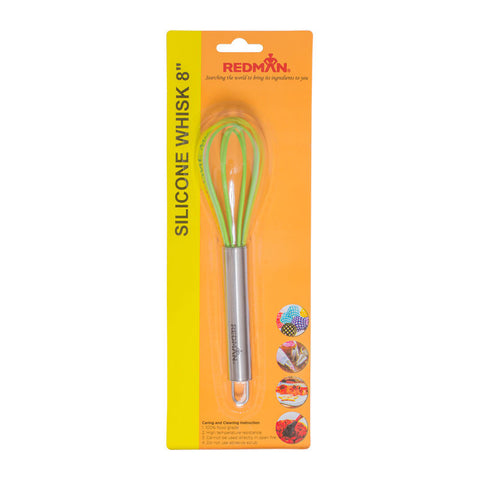 SILICONE WHISK 8 INCH GREEN (#61339)