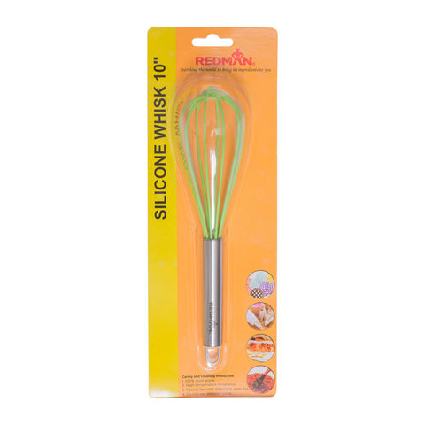 SILICONE WHISK 10" GREEN (#61341)