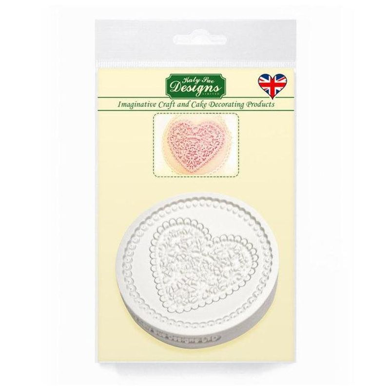 LACE HEART TOPPER SILICONE MOULD CC23 (