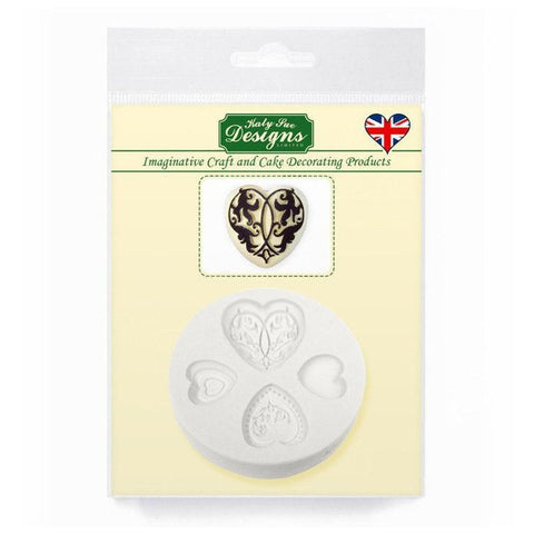 ELEGANT HEART SILICONE MOULD CE3 (#61496)