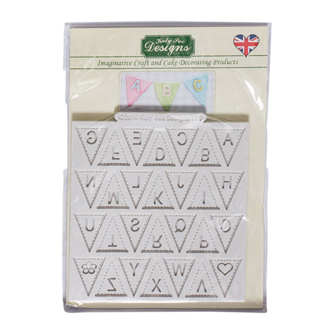 BUNTING ALPHABET SILICONE MOULD DM15 (#61504)