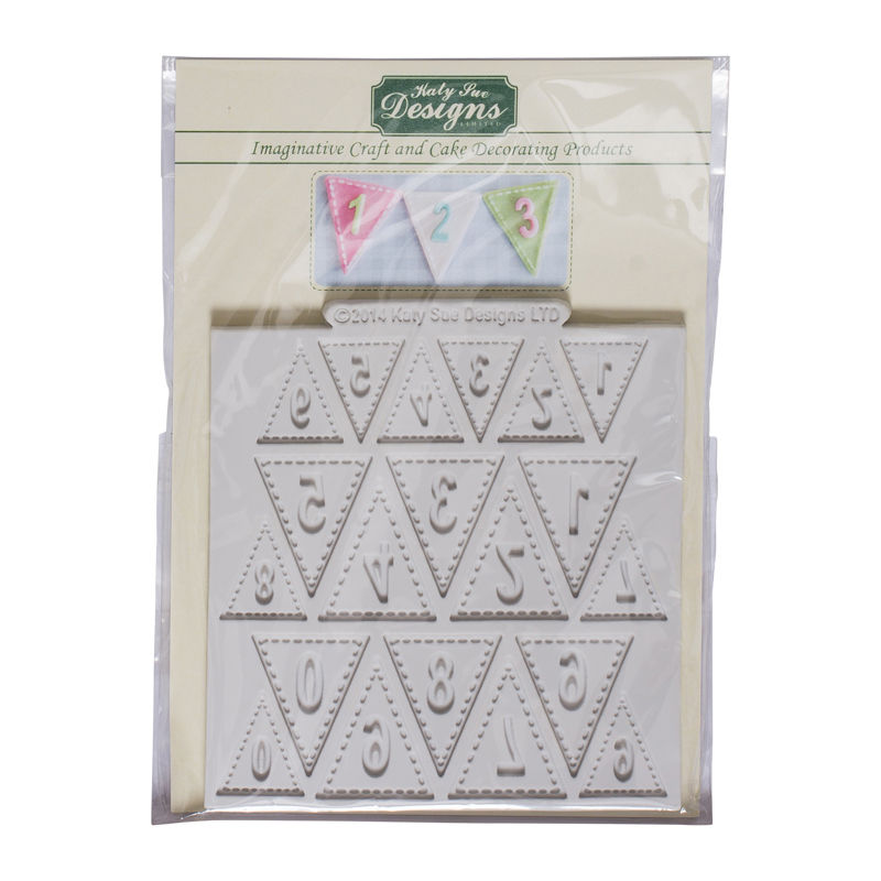 BUNTING NUMBER SILICONE MOULD DM16 (