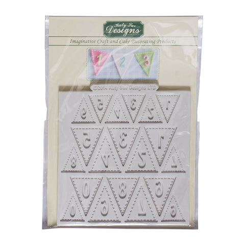 BUNTING NUMBER SILICONE MOULD DM16 (#61505)
