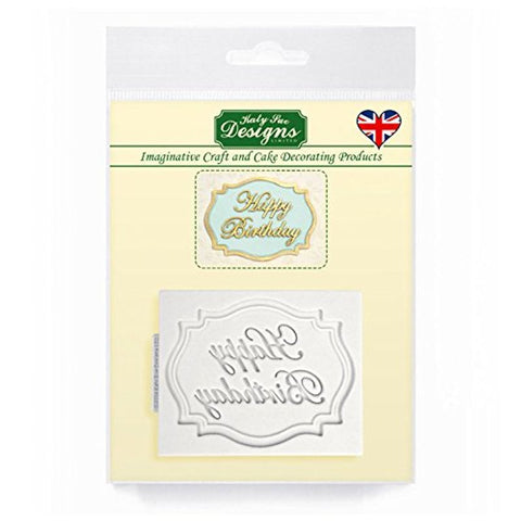 HAPPY BIRTHDAY PLAQUE SILICONE MOULD CP0005 (#61508)