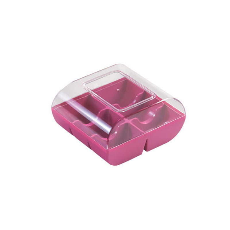 BOX PLASTIC MACARON 6 FUXIA (