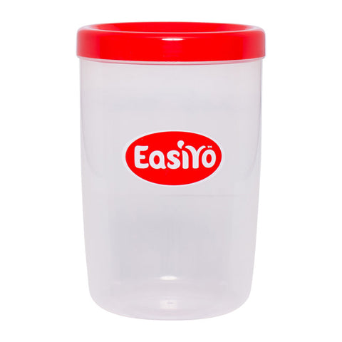 YOGHURT JAR WITH RED LID (#61690)