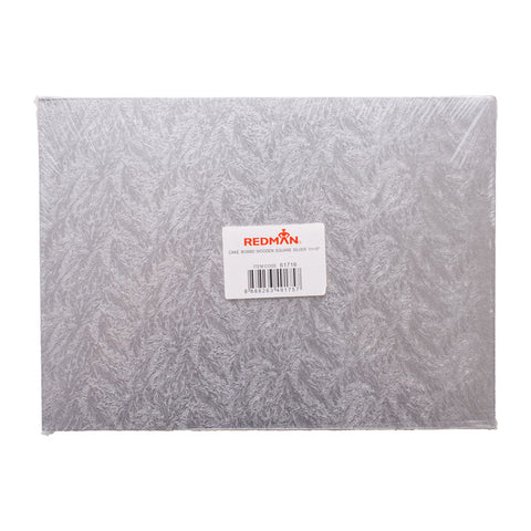 CAKEBOARD WOODEN RECT SILVER 11X15" 5PCS (#61716)