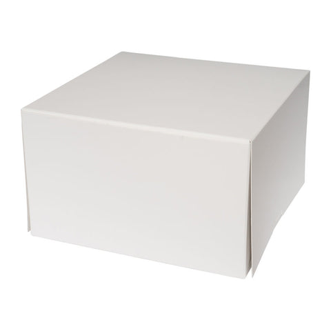 CAKE BOX PLAIN WHITE 10X10X6" 2PCS (#62062)