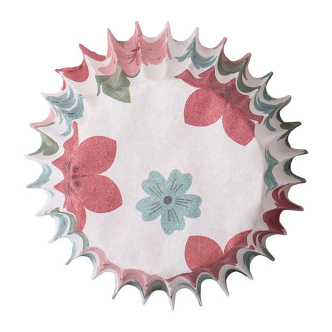 GREASEPROOF BAKING CASE 75MM FLORAL 500PCS (#62067)