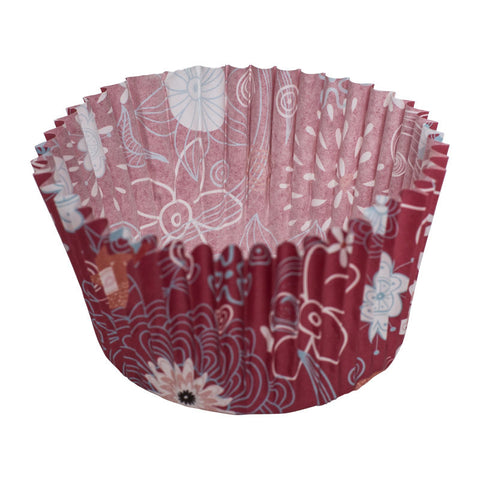 GREASEPROOF BAKING CASE 110MM FLORAL 500PCS (#62077)