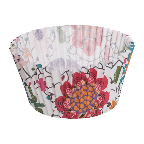 GREASEPROOF BAKING CASE 115MM FLORAL 500PCS (#62086)