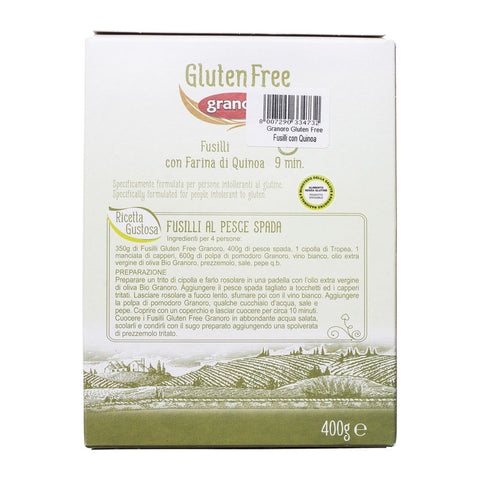 PASTA FUSILLI GLUTEN FREE 400G (#62120)