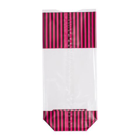 COOKIE BAG LUX CHOCO ROSE C491/3S 12X26CM 10PCS (#62129)