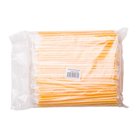SINGLE WRAPPED STRAW 6X21CM ORANGE (#62383)