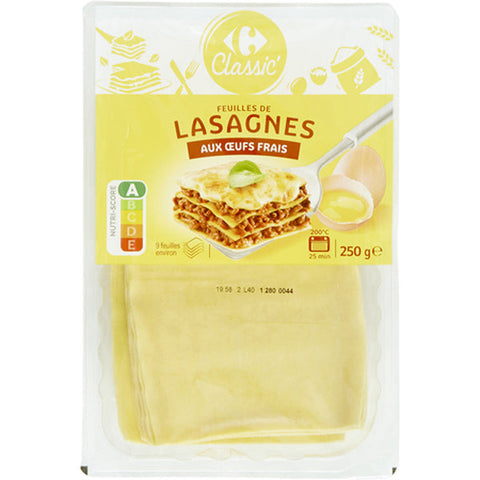 LASAGNE SHEETS PASTA 250G (#122121)