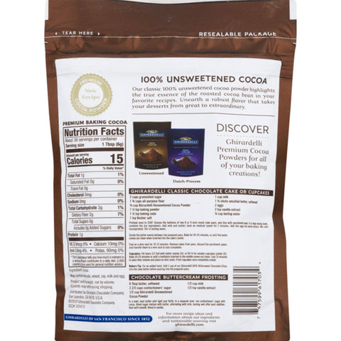 UNSWEETENED COCOA BAKING 100% 8OZ (#62865)