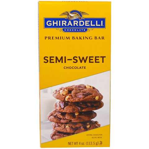 SEMI SWEET BAKING CHOCOLATE BAR 4OZ (#62866)