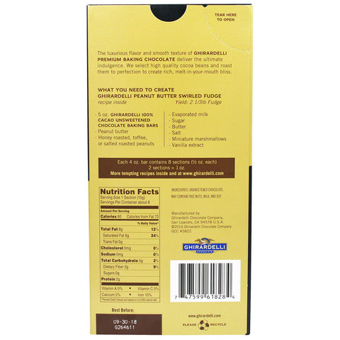 UNSWEETENED 100% CACAO BAKING BAR 4OZ (#62867)