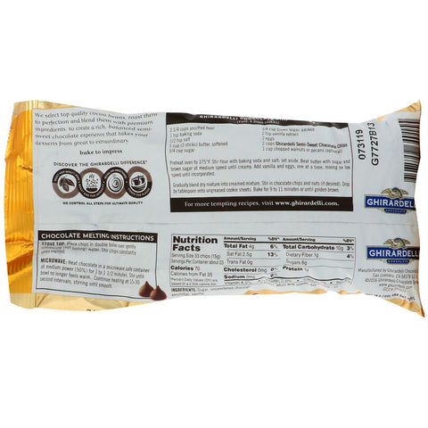 SEMI SWEET CHOCOLATE CHIPS 340G (#62869)