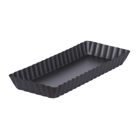 RECT FLUTED PIE PAN LOOSEBASE 250X100X25MM SN5574 (#63069)