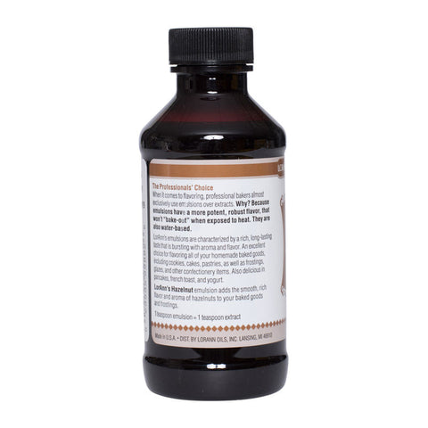 EMULSION FLAVOR HAZELNUT 0772 4OZ (#63408)