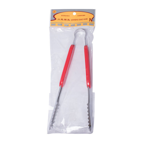 STAINLESS STEEL FOOD TONG (RED) SN4029 (#63780)