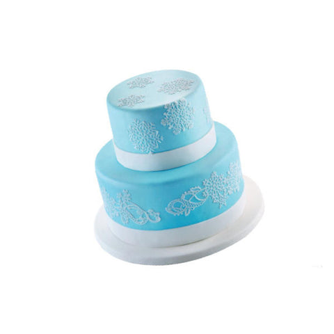 SILICON MAT SNOWFLAKES 40X20CM (#64136)