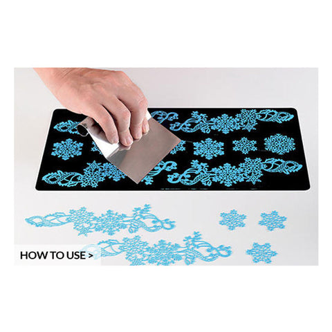 SILICON MAT SNOWFLAKES 40X20CM (#64136)