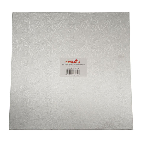 WOODEN CAKEBOARD SQUARE SILVER 15" (#64526)