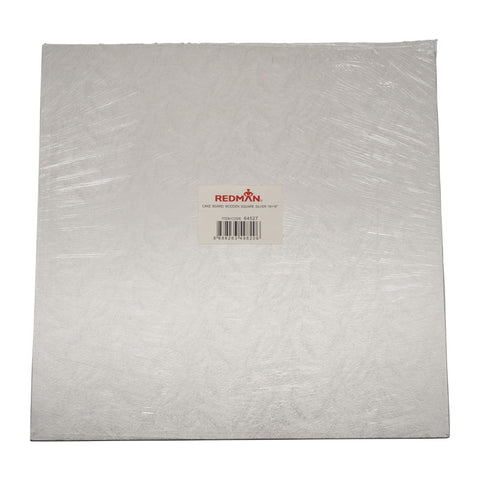 WOODEN CAKEBOARD SQUARE SILVER 16" (#64527)