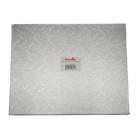 CAKEBOARD WOODEN RECT SILVER 15X19" (#64528)