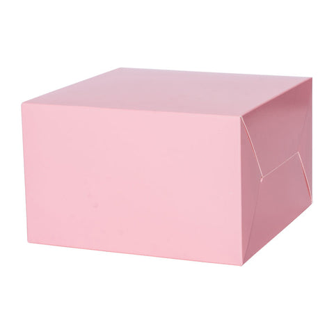 CAKE BOX PINK 8X8X5" 5PCS (#64726)